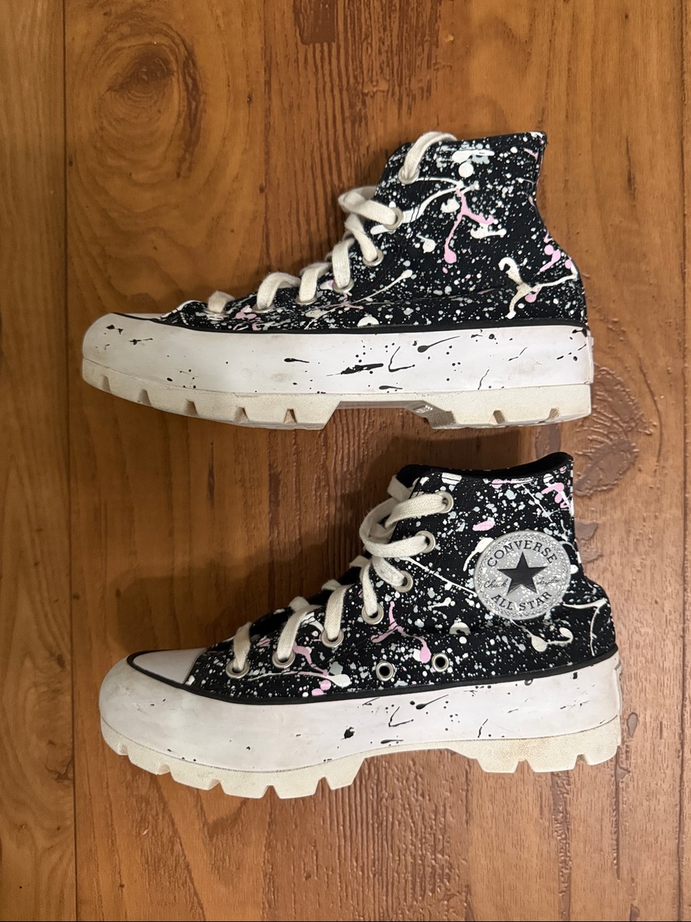 Converse  Chuck Taylor All Star Star Lugged High Paint Splatter SZ 7